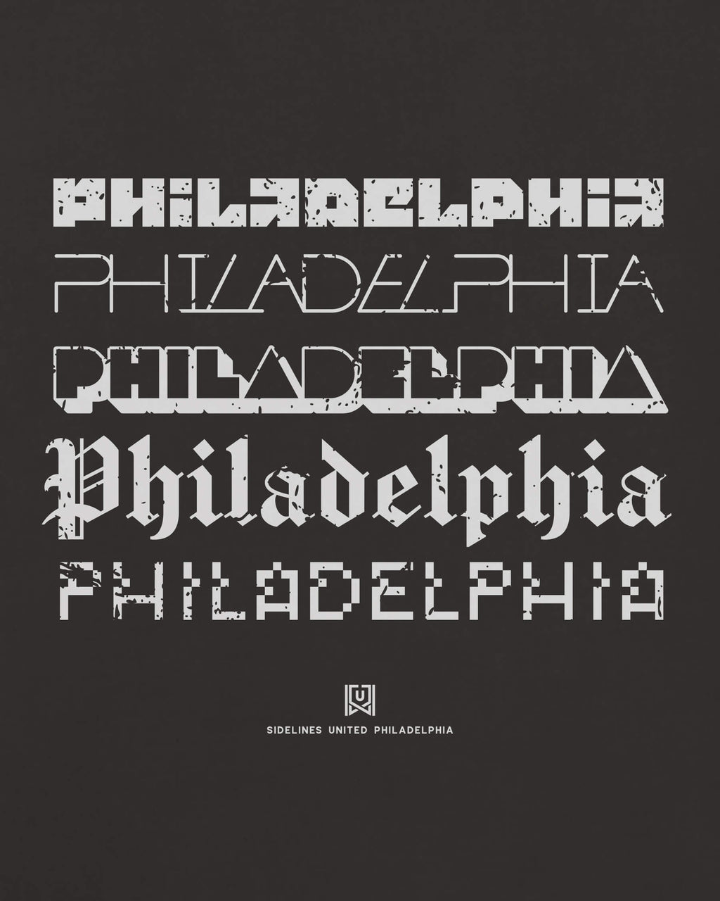 Philly Not Your Type Tee - Washed Black / White - Zoom