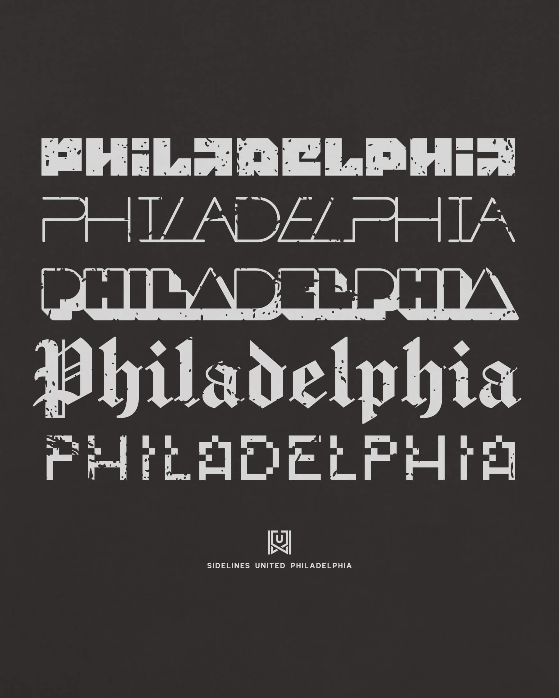 Philly Not Your Type Tee - Washed Black / White - Zoom