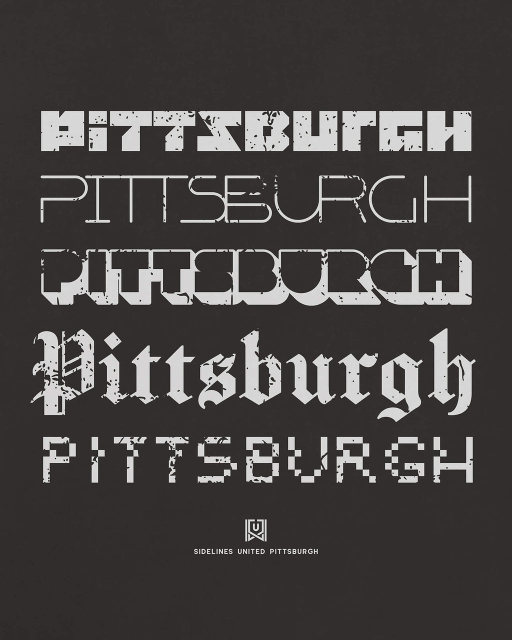PGH Not Your Type Tee - Washed Black / White - Zoom