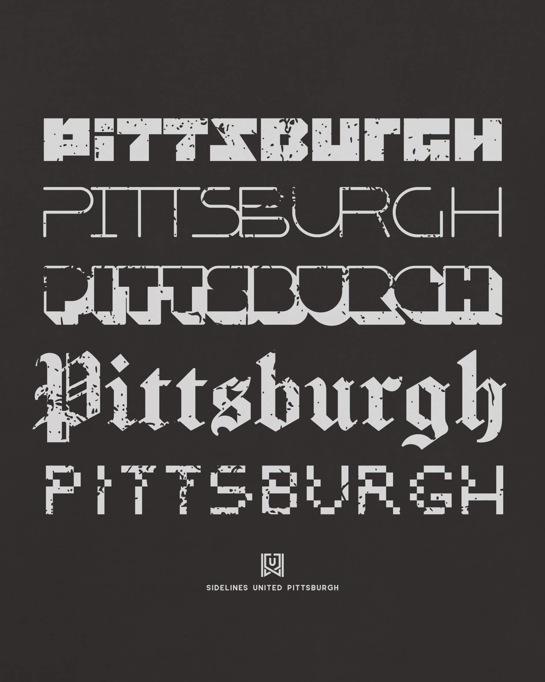 PGH Not Your Type Tee - Washed Black / White - Zoom