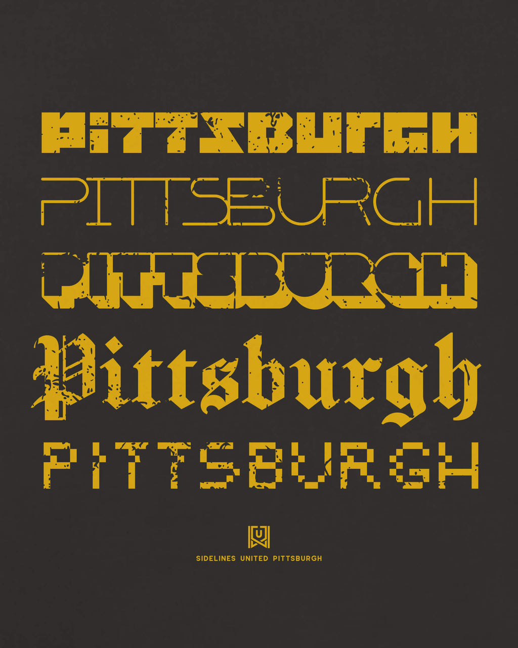 PGH Not Your Type Tee - Washed Black / Gold - Zoom