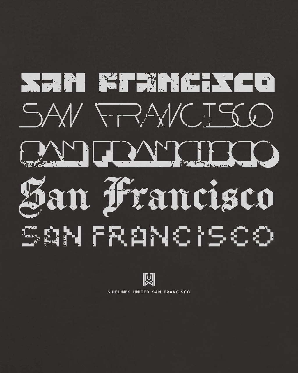 SF Not Your Type Tee - Washed Black / White - Zoom