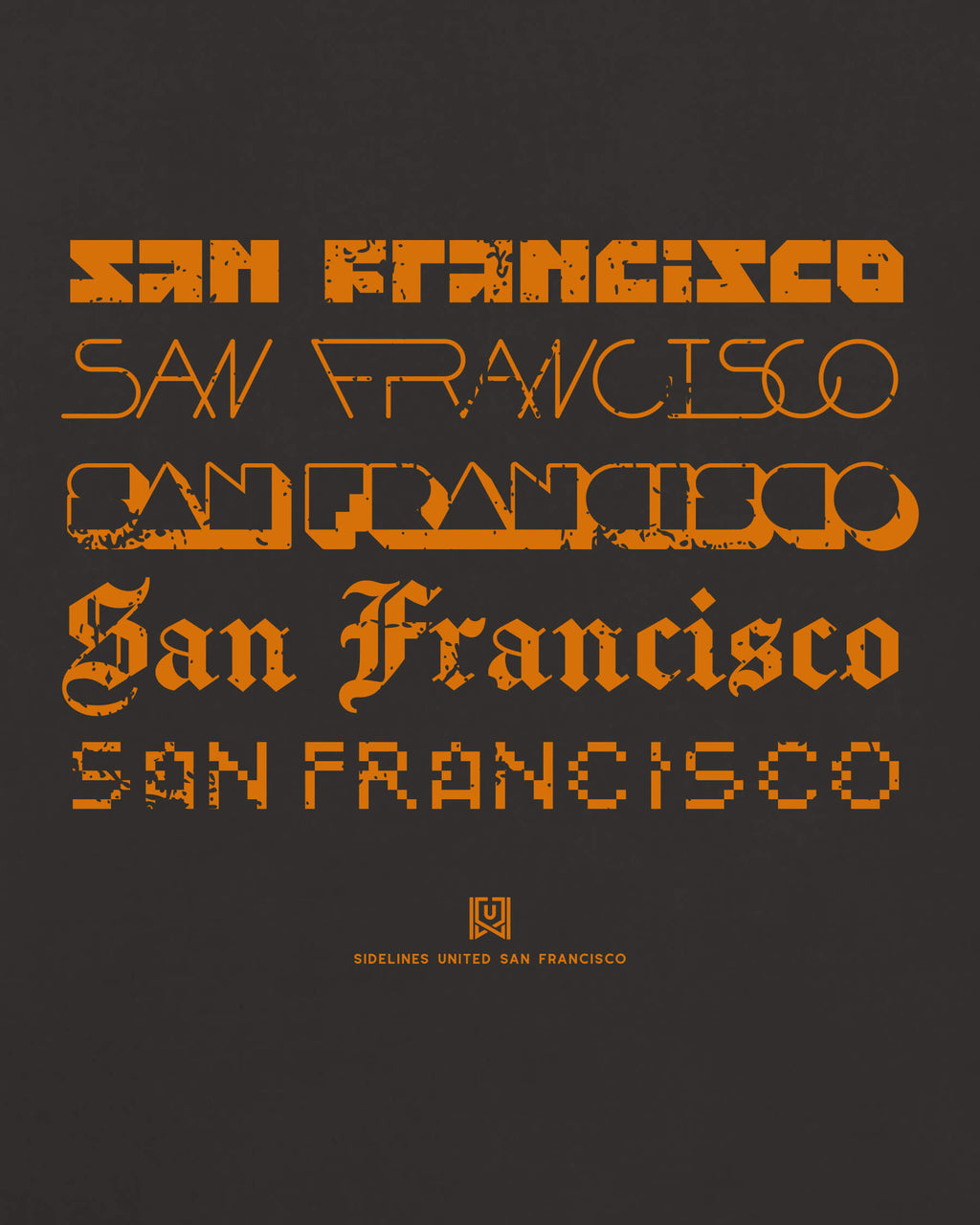 SF Not Your Type Tee - Washed Black / Orange - Zoom
