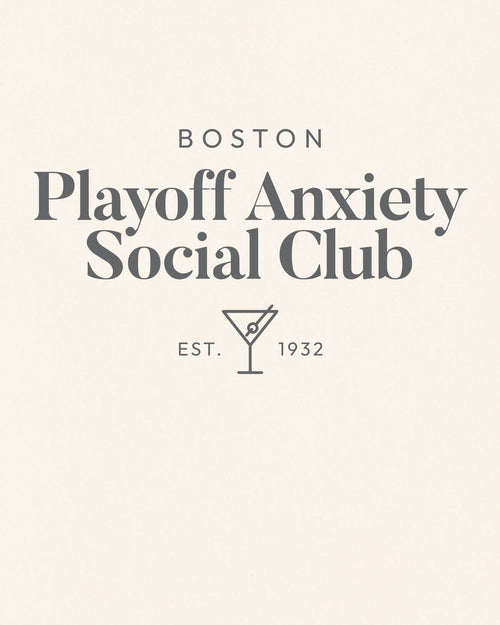 BOS Playoff Anxiety Classy Vintage White Tee