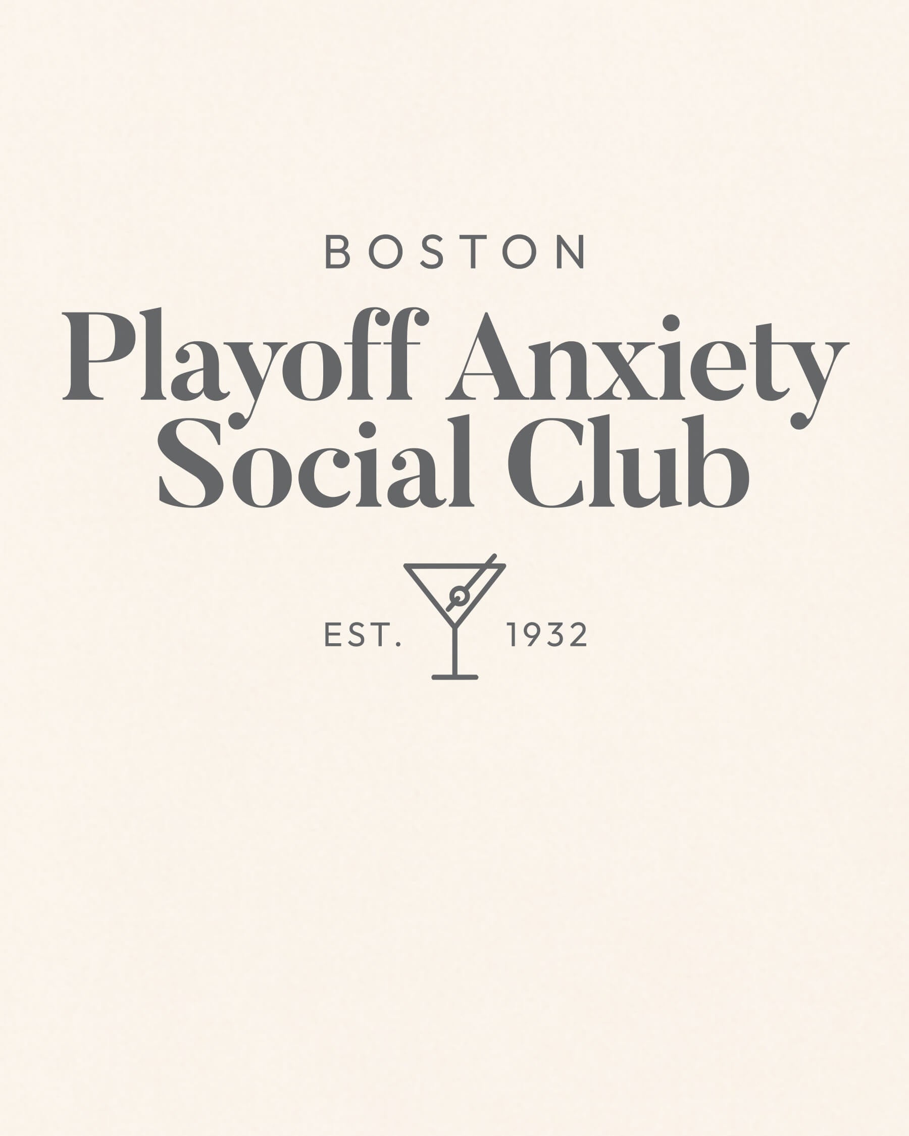 BOS Playoff Anxiety Classy Tee - Vintage White - Zoom