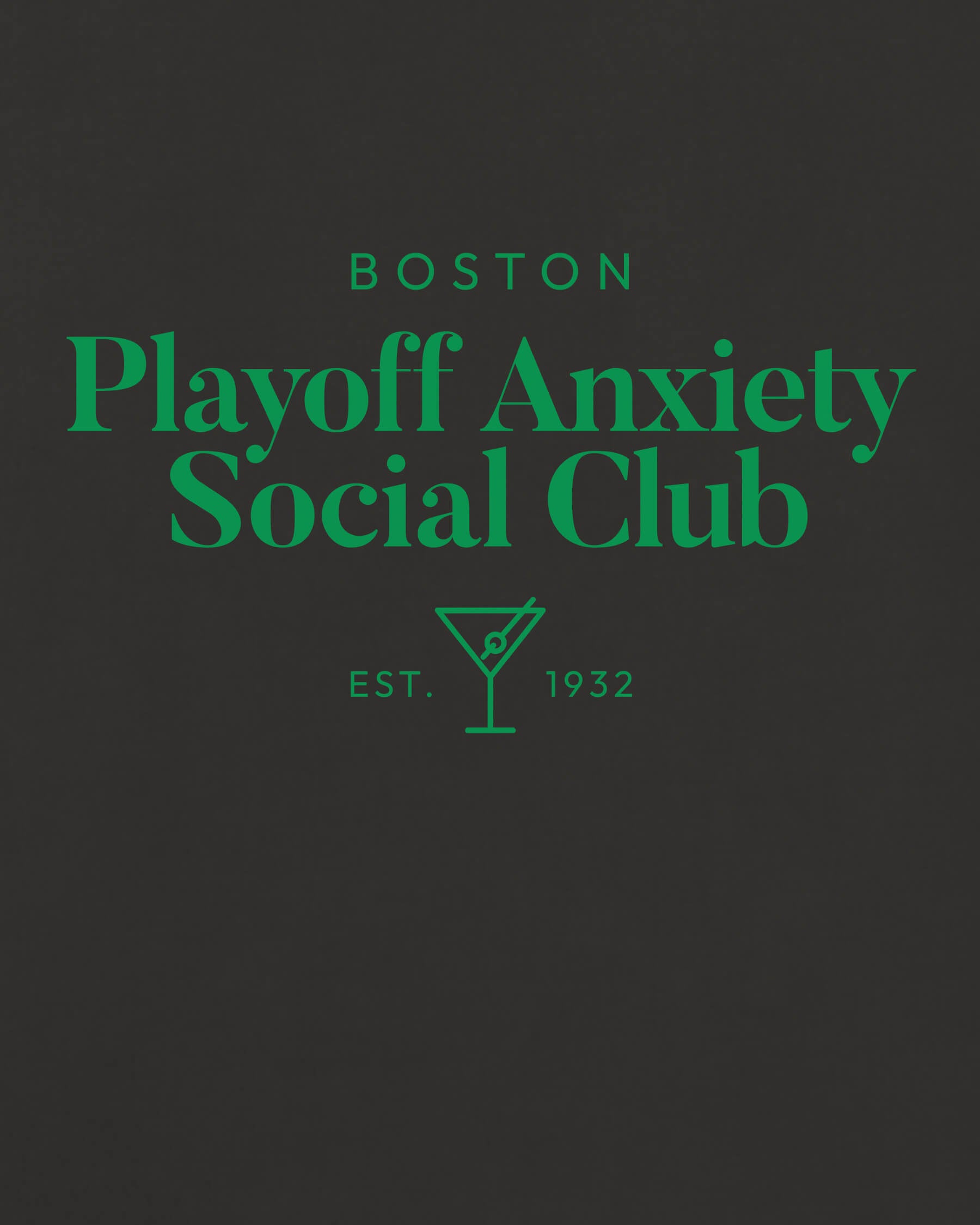 BOS Playoff Anxiety Classy Black Tee