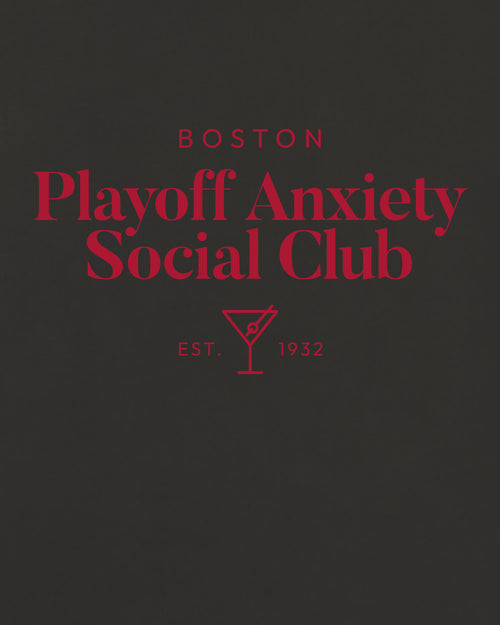 BOS Playoff Anxiety Classy Black Tee