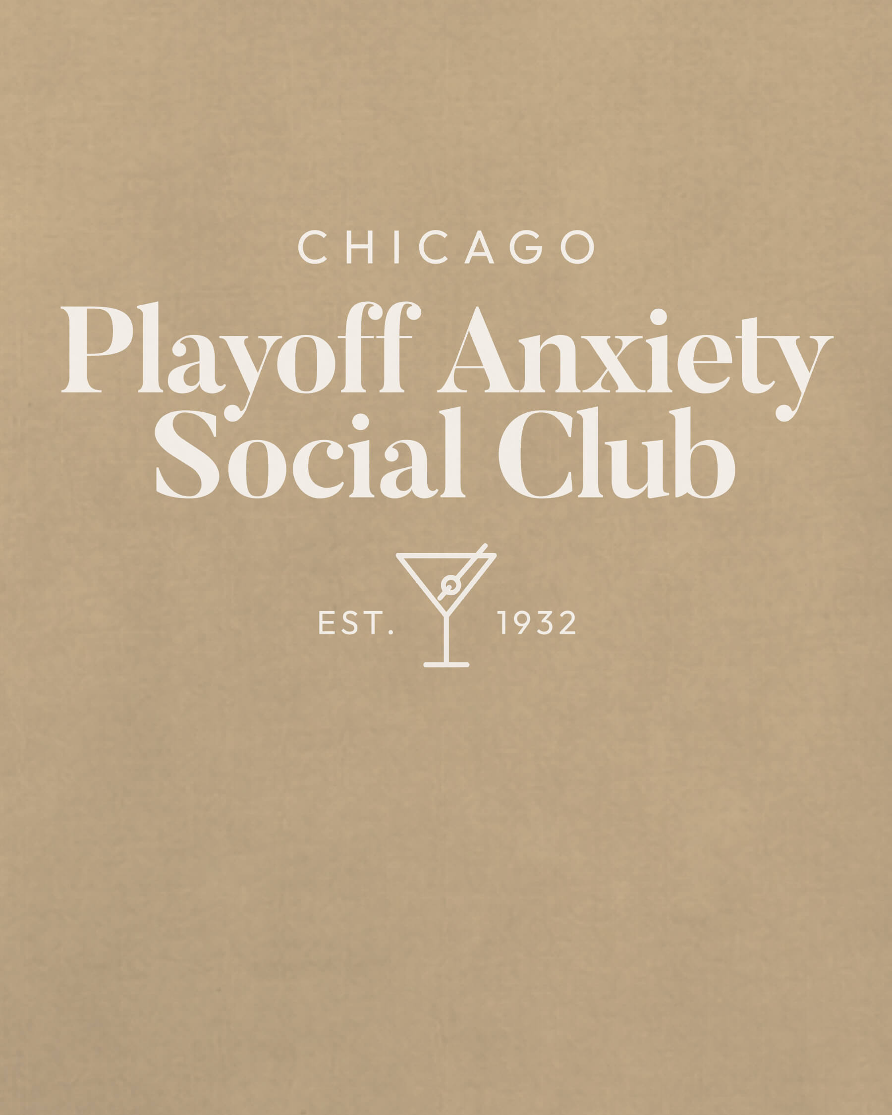 CHI Playoff Anxiety Classy Khaki Tee