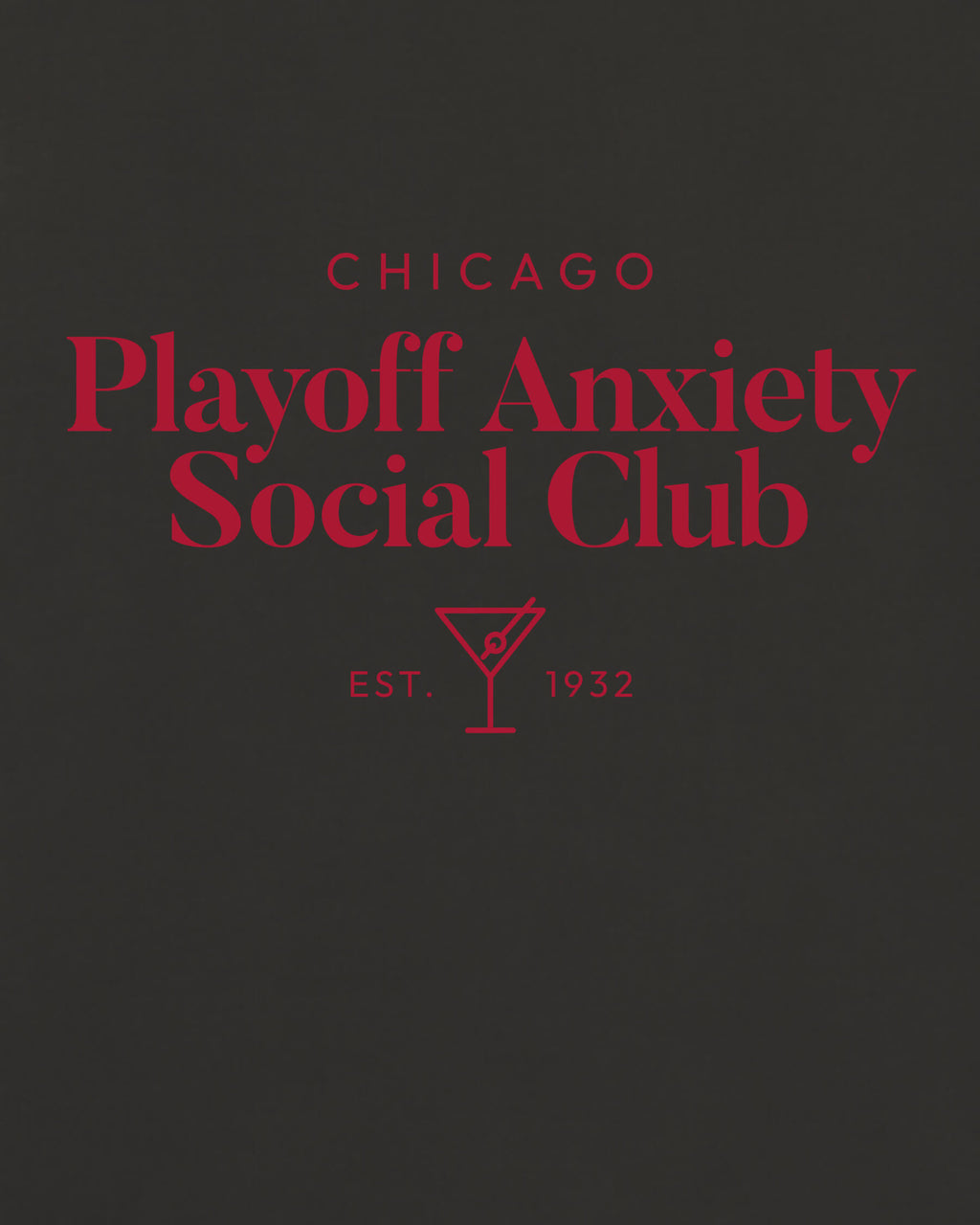 CHI Playoff Anxiety Classy Tee - Washed Black / Red - Zoom
