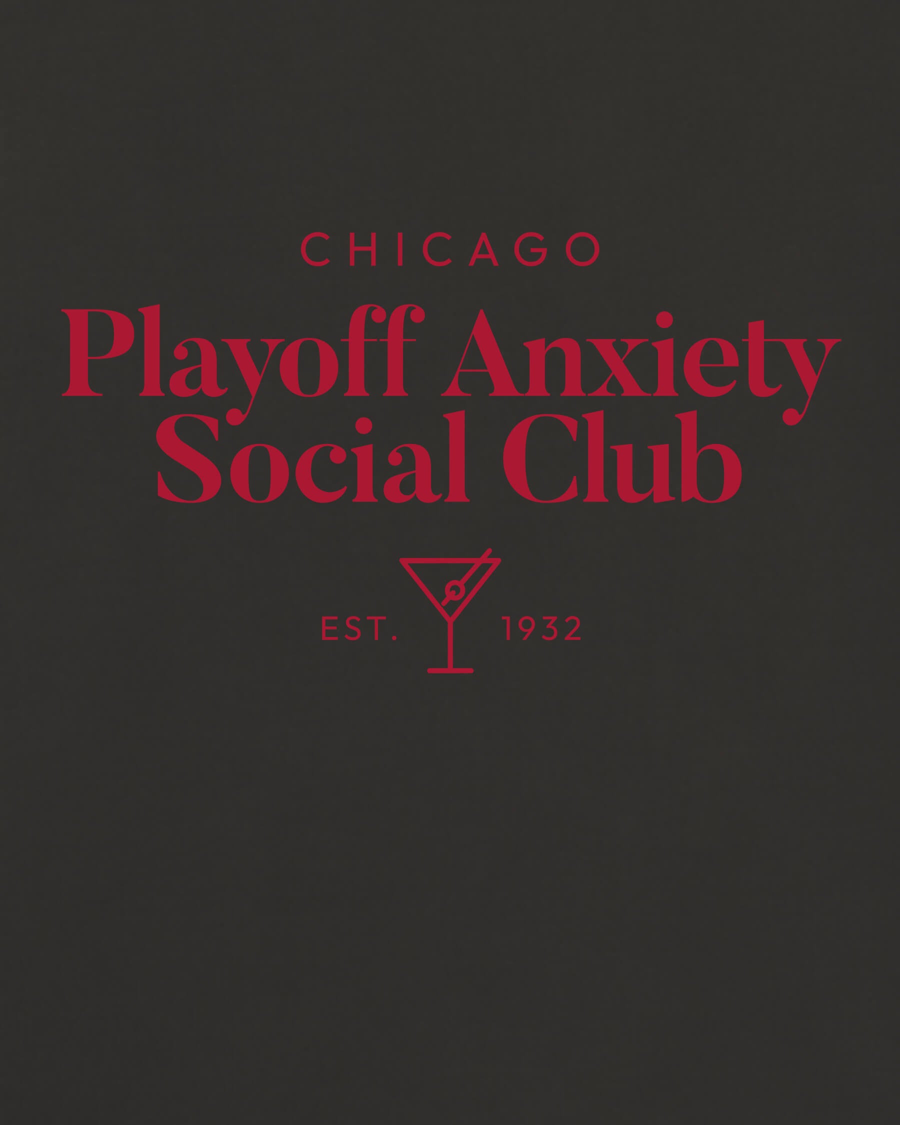 CHI Playoff Anxiety Classy Tee - Washed Black / Red - Zoom
