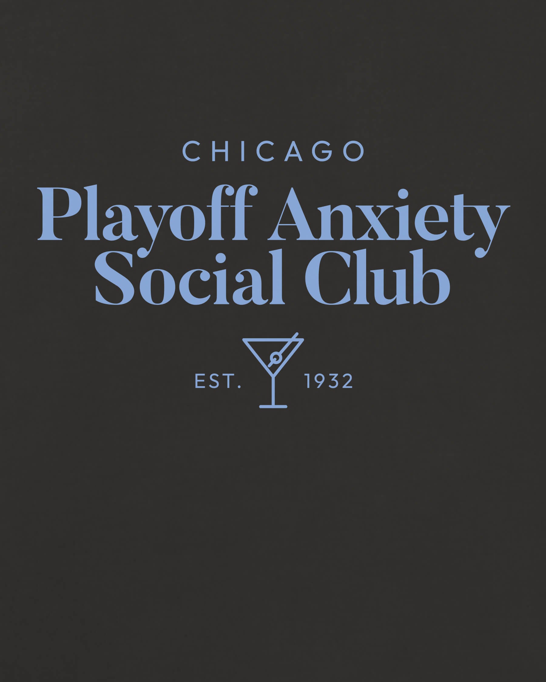 CHI Playoff Anxiety Classy Tee - Washed Black / Blue - Zoom