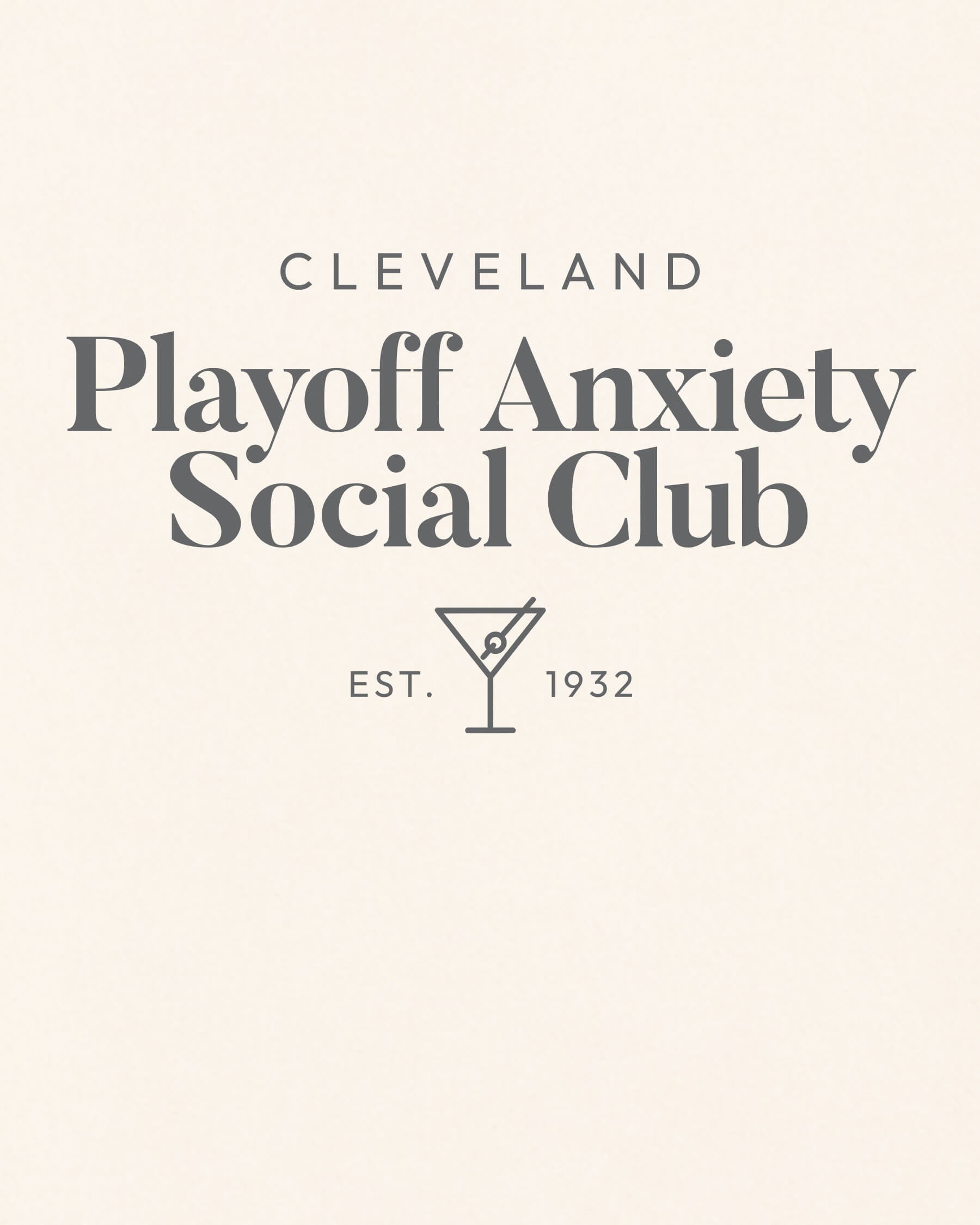CLE Playoff Anxiety Classy Vintage White Tee