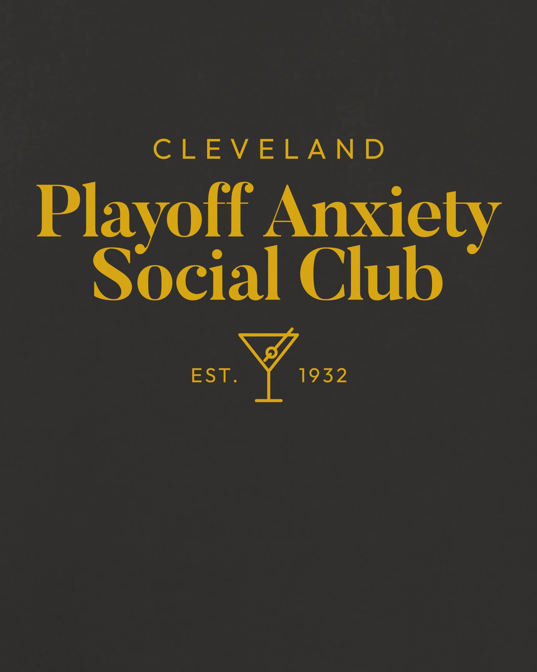 CLE Playoff Anxiety Classy Black Tee