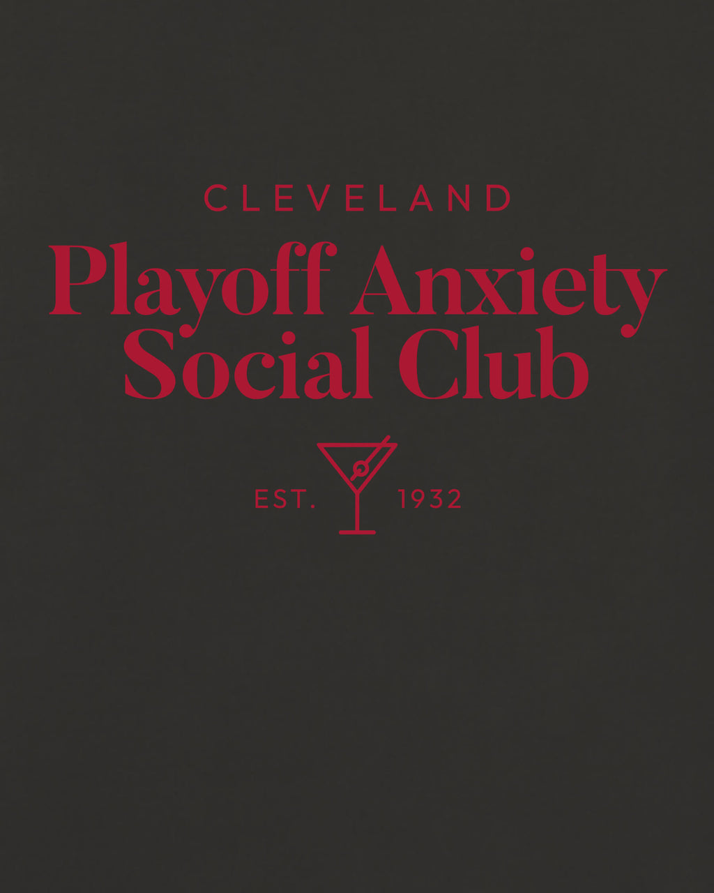 CLE Playoff Anxiety Classy Black Tee