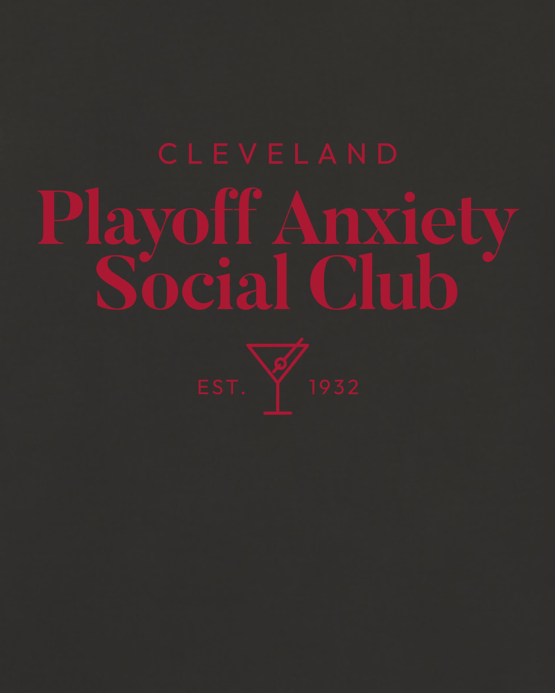 CLE Playoff Anxiety Classy Black Tee