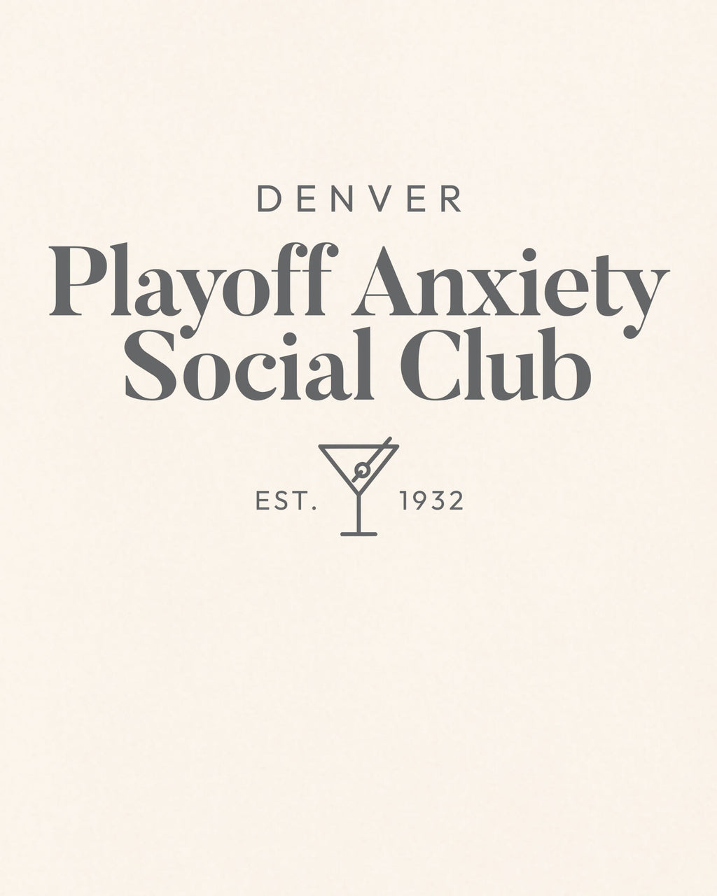 DEN Playoff Anxiety Classy Vintage White Tee