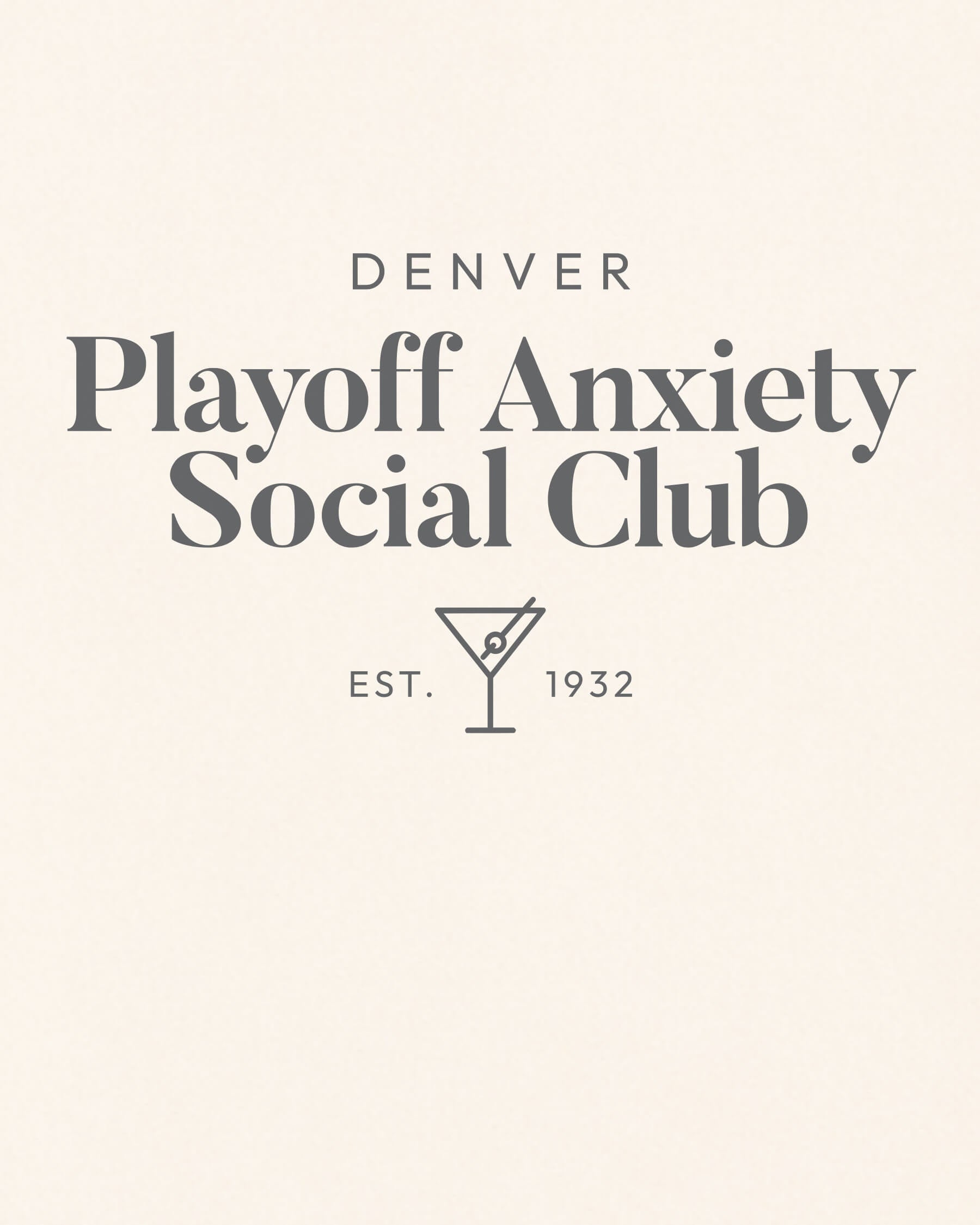 DEN Playoff Anxiety Classy Vintage White Tee
