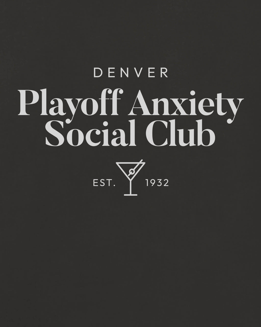 DEN Playoff Anxiety Classy Black Tee