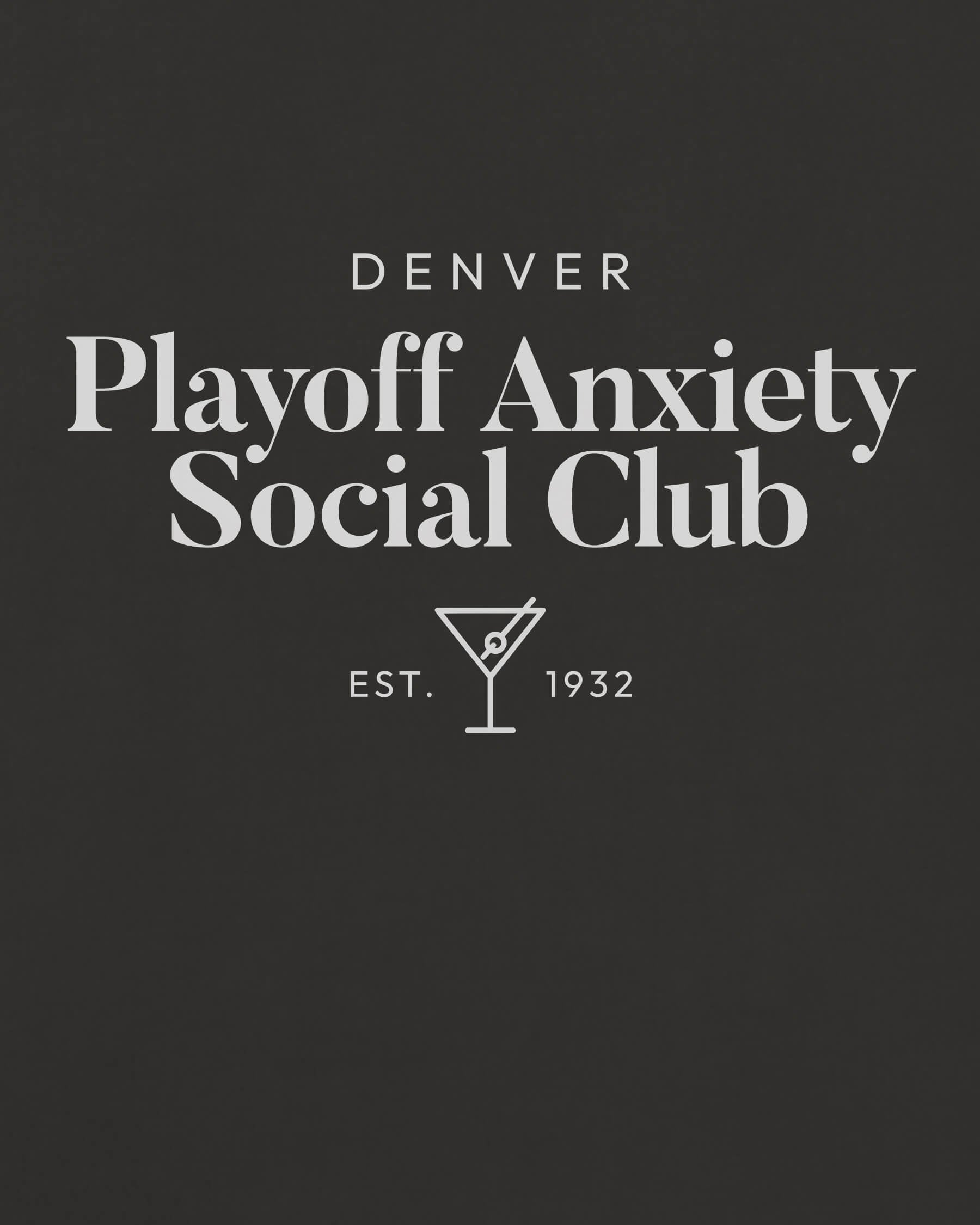 DEN Playoff Anxiety Classy Black Tee