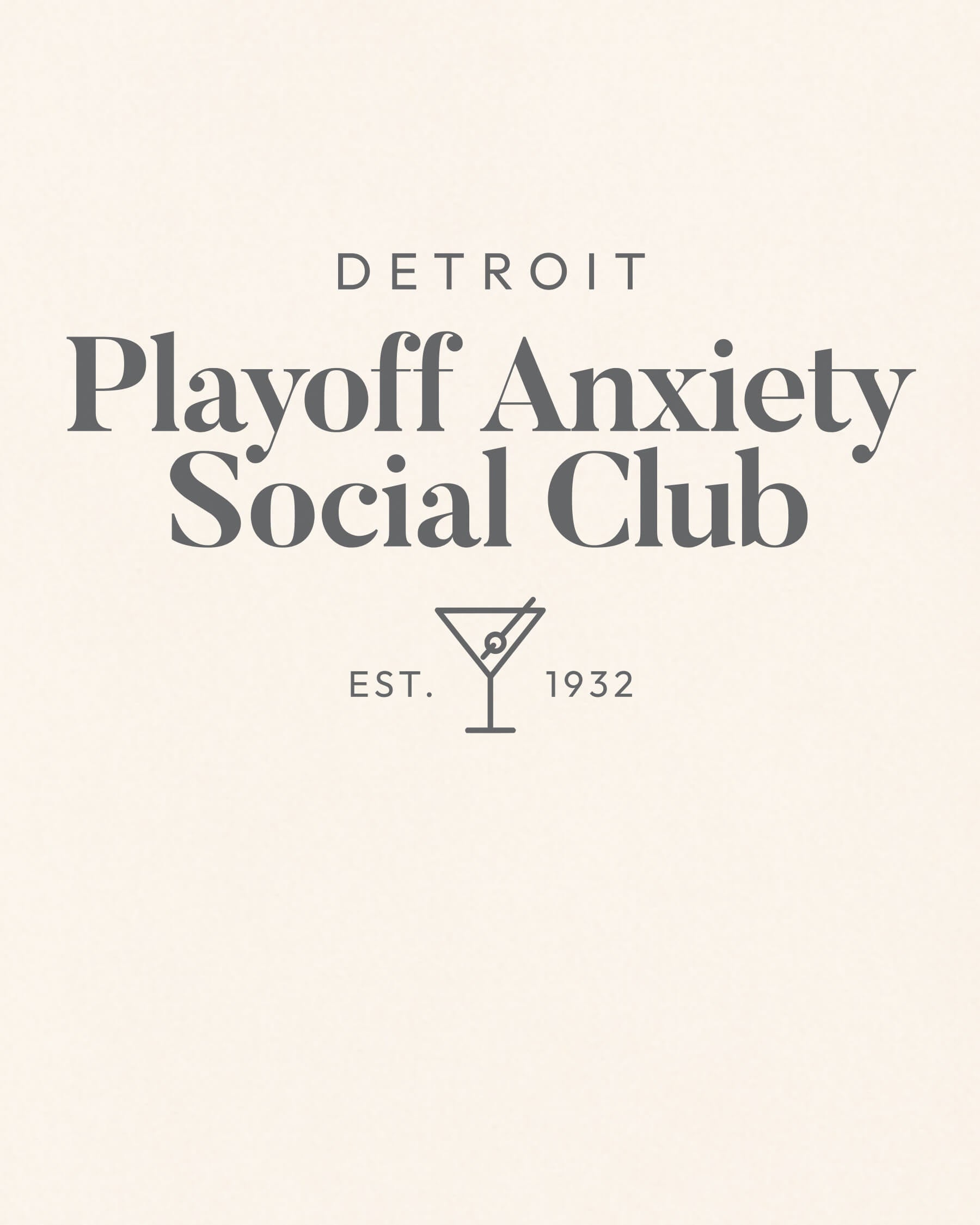 DET Playoff Anxiety Classy Vintage White Tee
