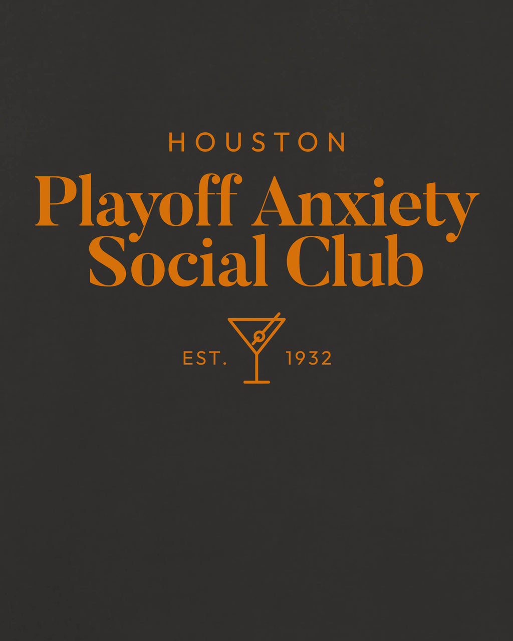 HOU Playoff Anxiety Classy Black Tee