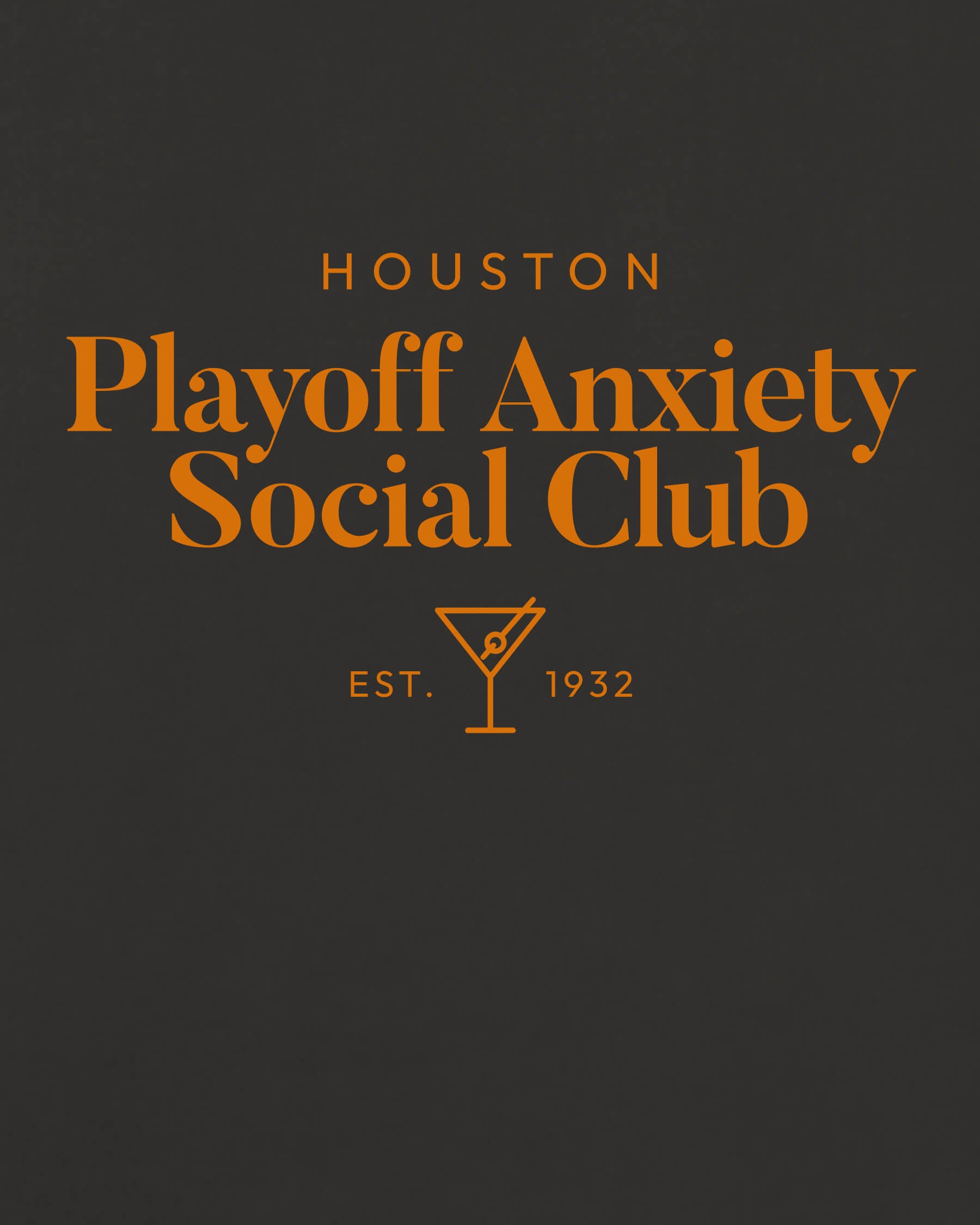 HOU Playoff Anxiety Classy Black Tee