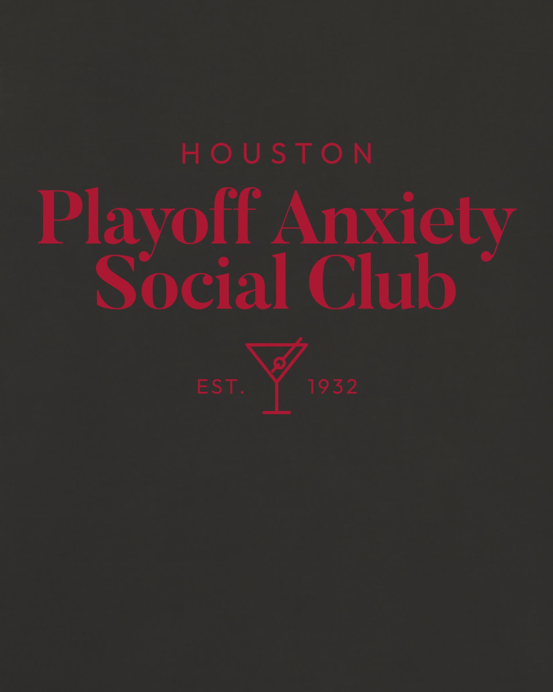HOU Playoff Anxiety Classy Tee - Washed Black / Red - Zoom