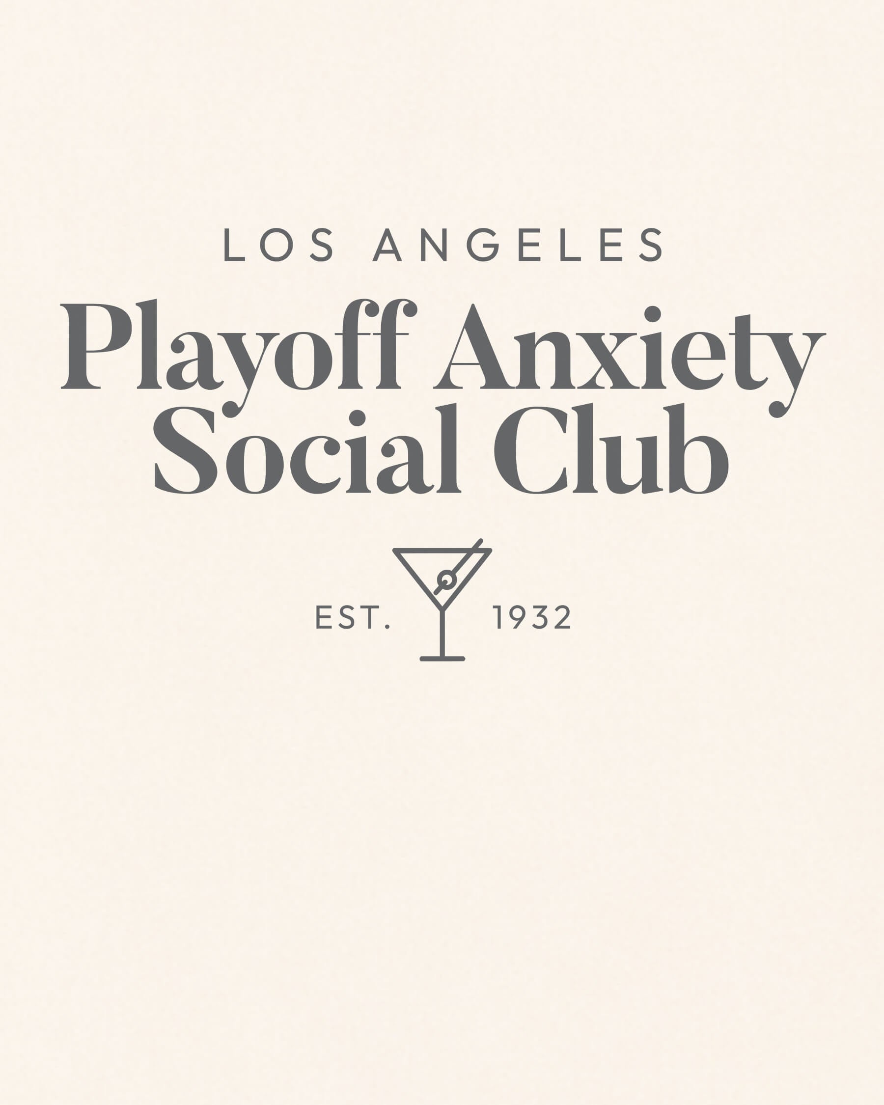 LA Playoff Anxiety Classy Tee - Vintage White - Zoom
