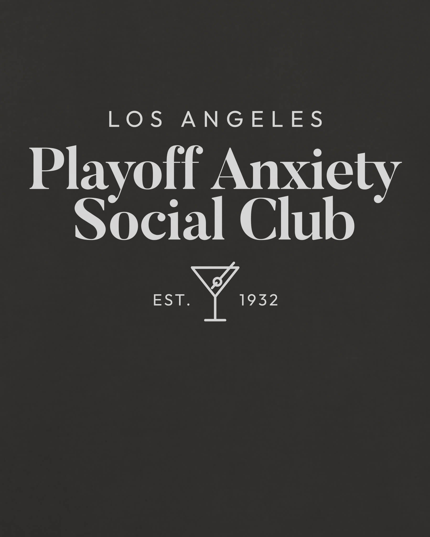 LA Playoff Anxiety Classy Tee - Washed Black / White - Zoom