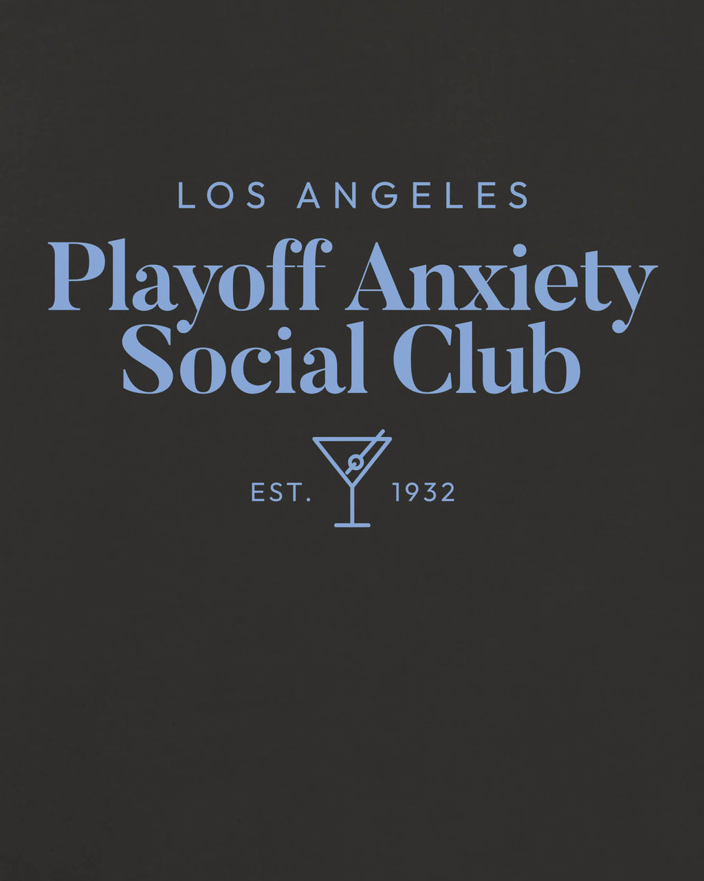 LA Playoff Anxiety Classy Tee - Washed Black / Blue - Zoom