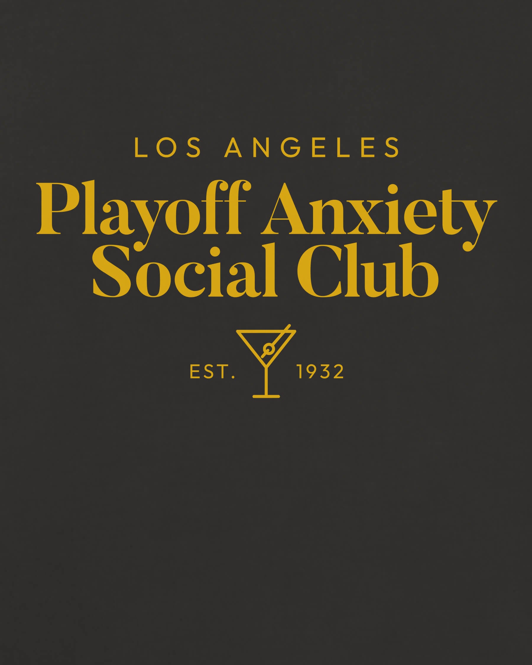 LA Playoff Anxiety Classy Tee - Washed Black / Gold - Zoom