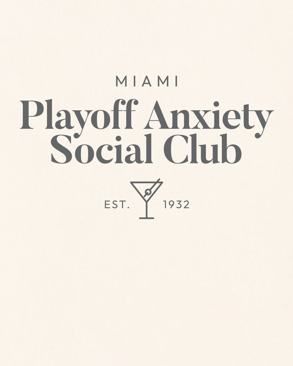 MIA Playoff Anxiety Classy Tee - Vintage White - Zoom