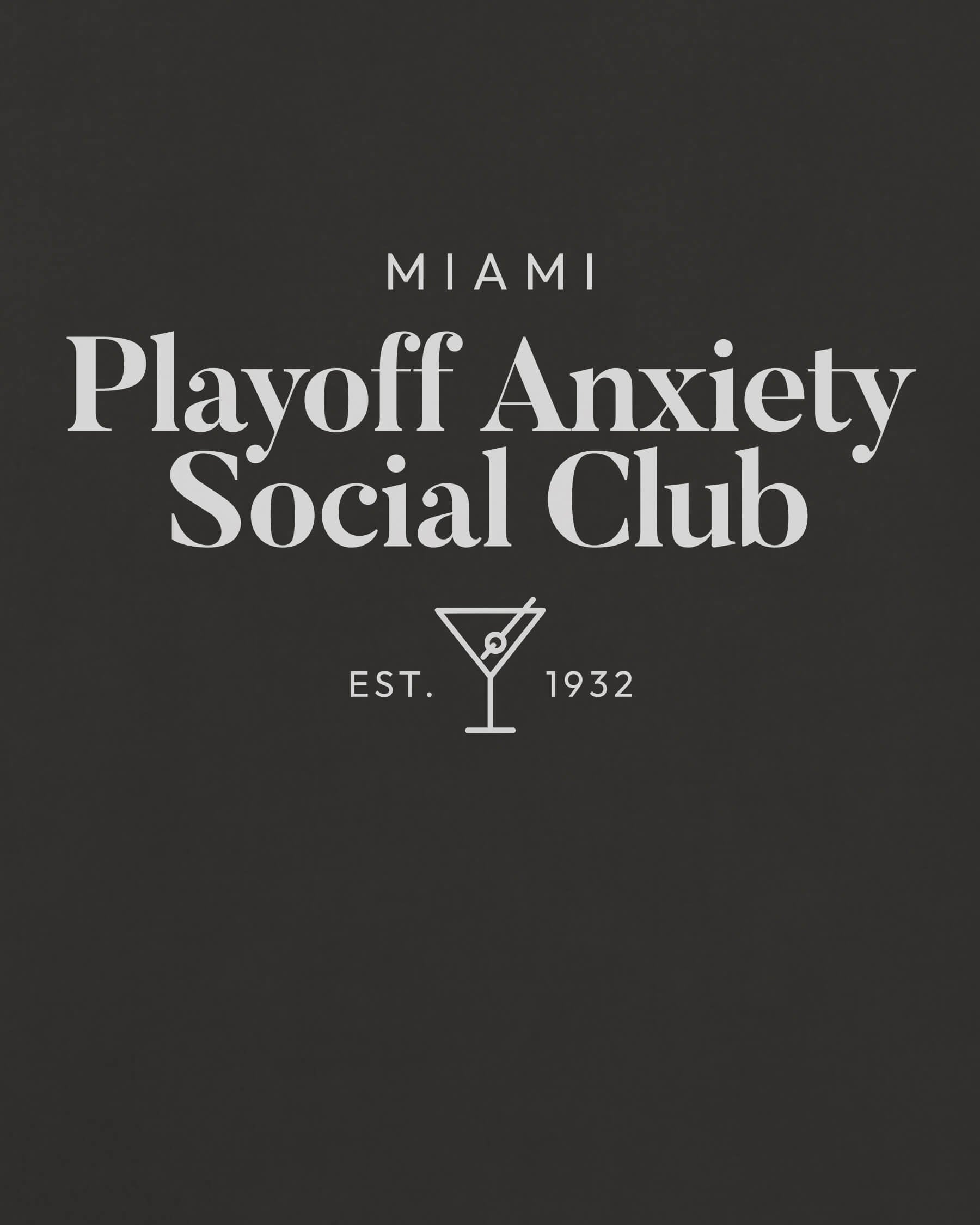 MIA Playoff Anxiety Classy Black Tee