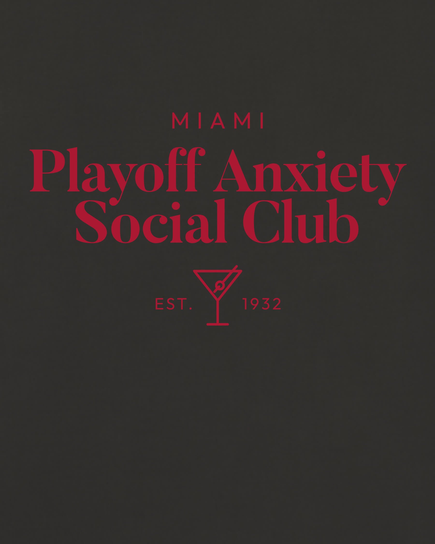 MIA Playoff Anxiety Classy Black Tee