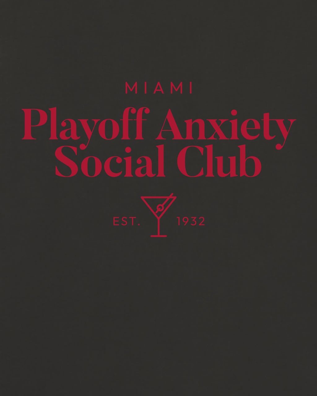 MIA Playoff Anxiety Classy Tee - Washed Black / Red - Zoom