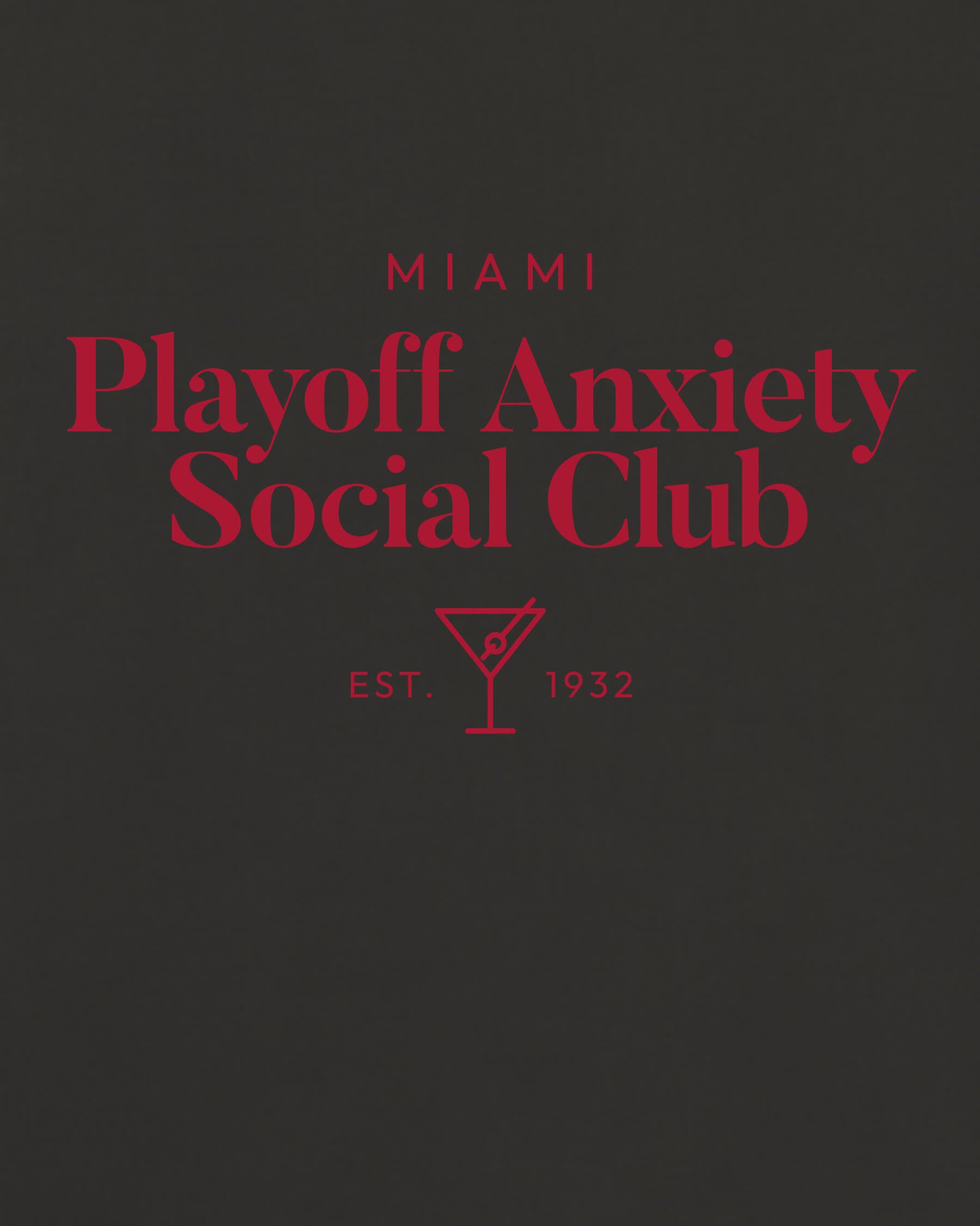 MIA Playoff Anxiety Classy Tee - Washed Black / Red - Zoom