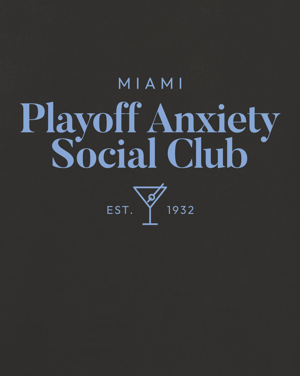 MIA Playoff Anxiety Classy Black Tee