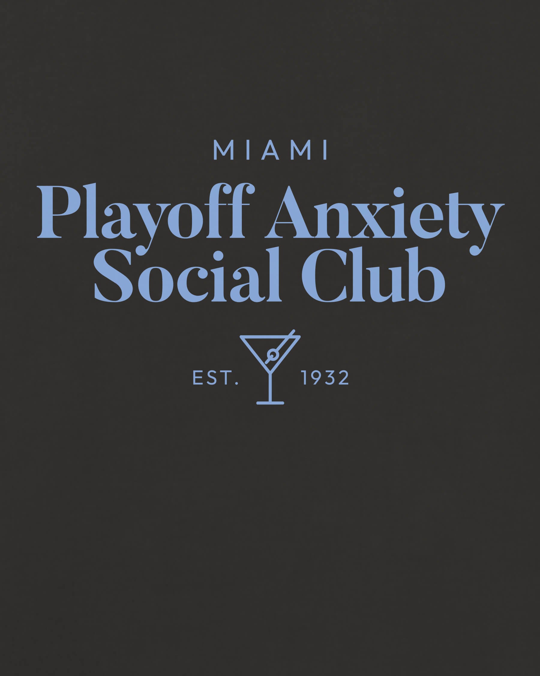 MIA Playoff Anxiety Classy Black Tee