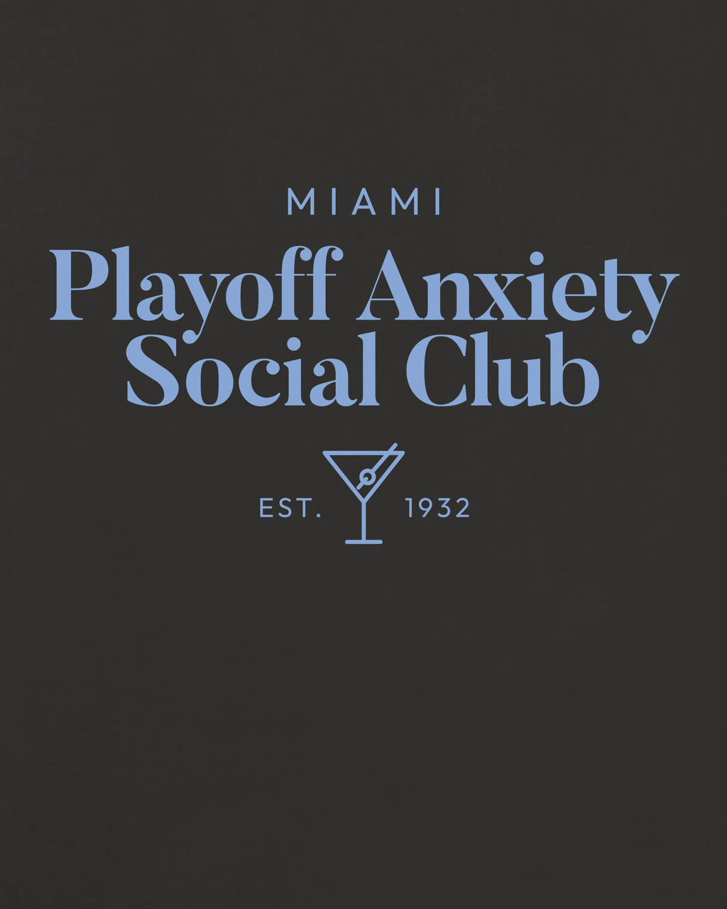 MIA Playoff Anxiety Classy Tee - Washed Black / Blue - Zoom
