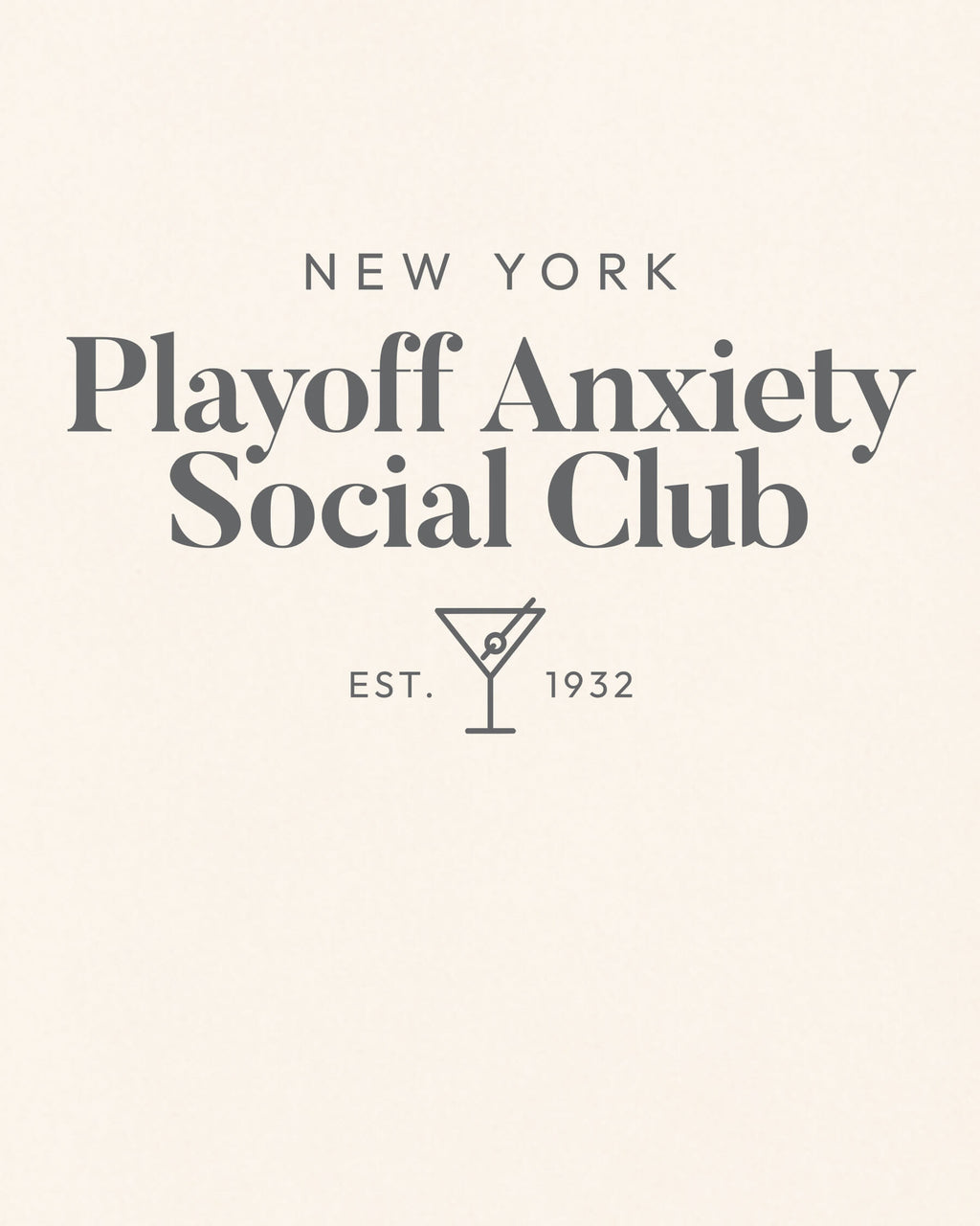 NY Playoff Anxiety Classy Vintage White Tee