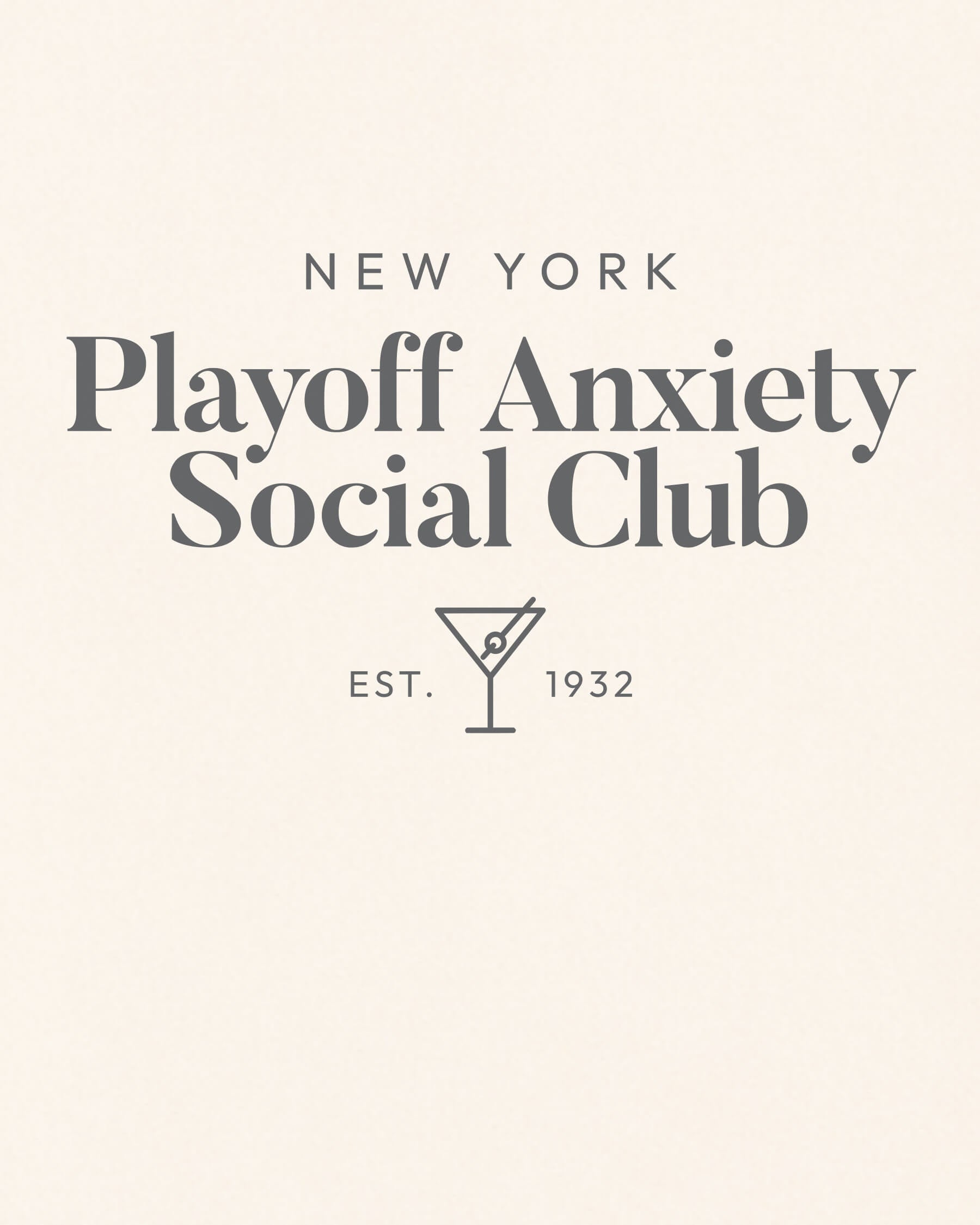 NY Playoff Anxiety Classy Vintage White Tee