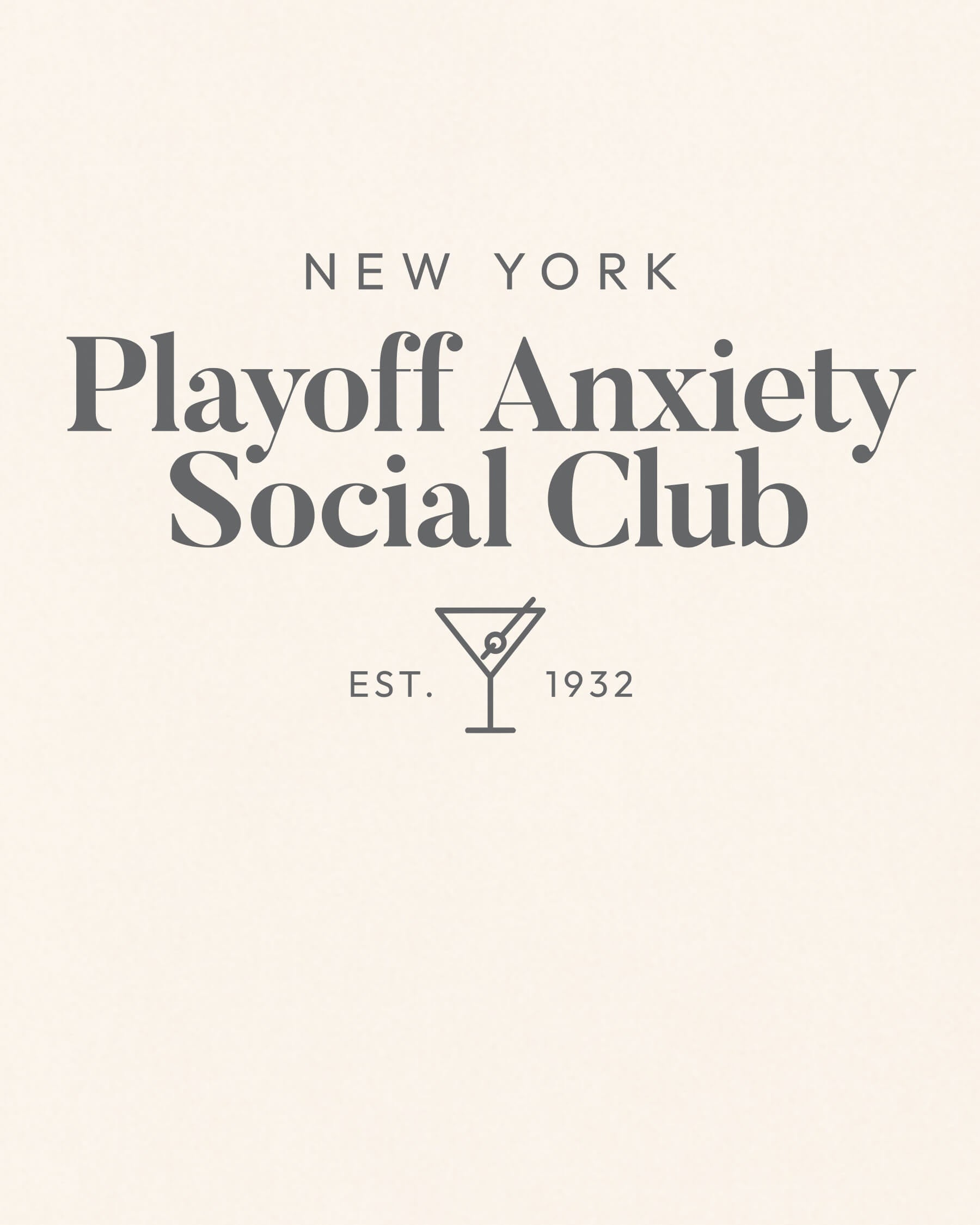 NY Playoff Anxiety Classy Tee - Vintage White - Zoom