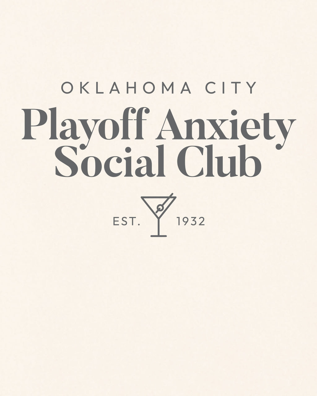 OKC Playoff Anxiety Classy Vintage White Tee