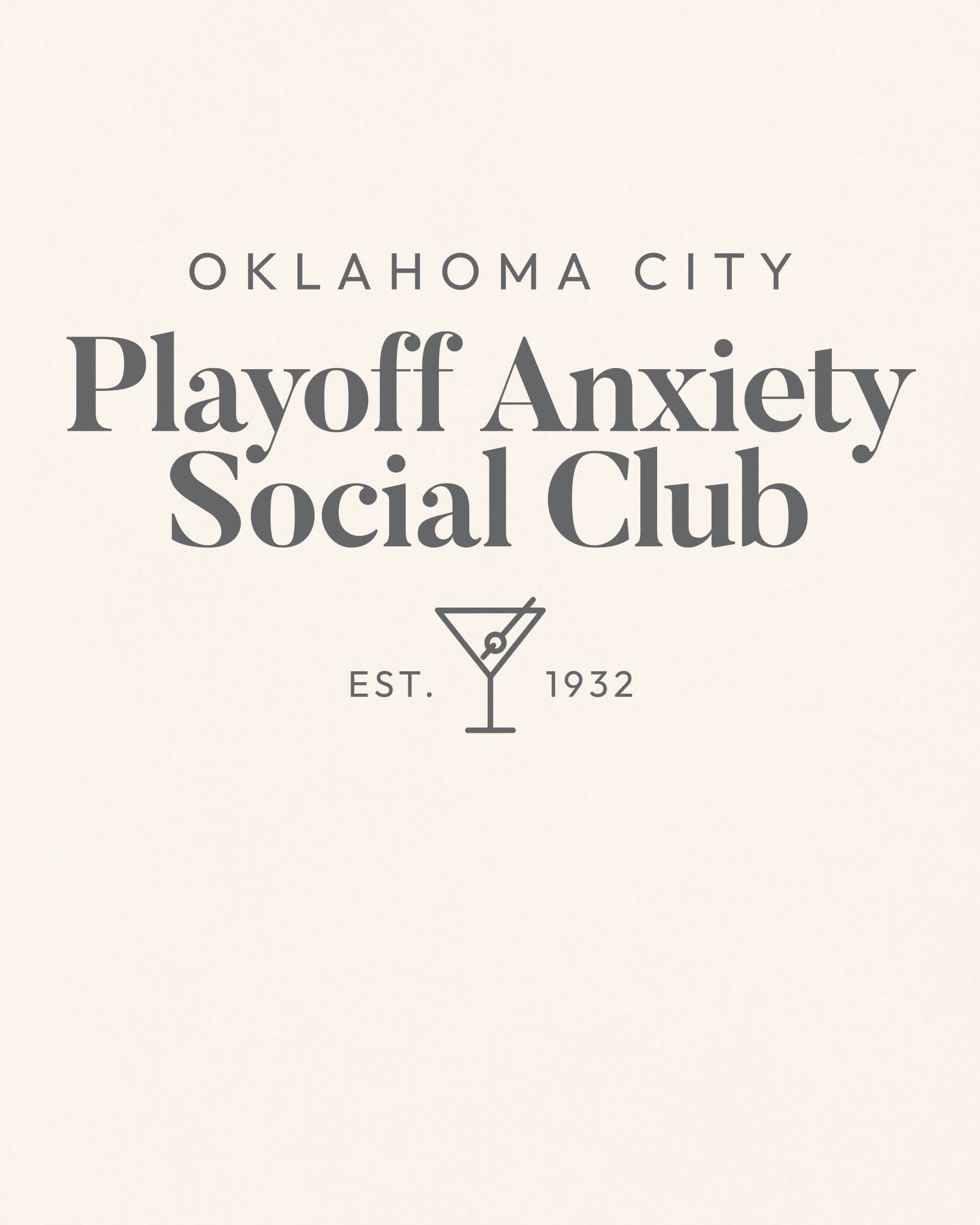 OKC Playoff Anxiety Classy Vintage White Tee