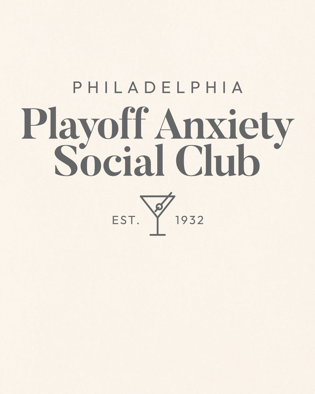 Philly Playoff Anxiety Classy Vintage White Tee