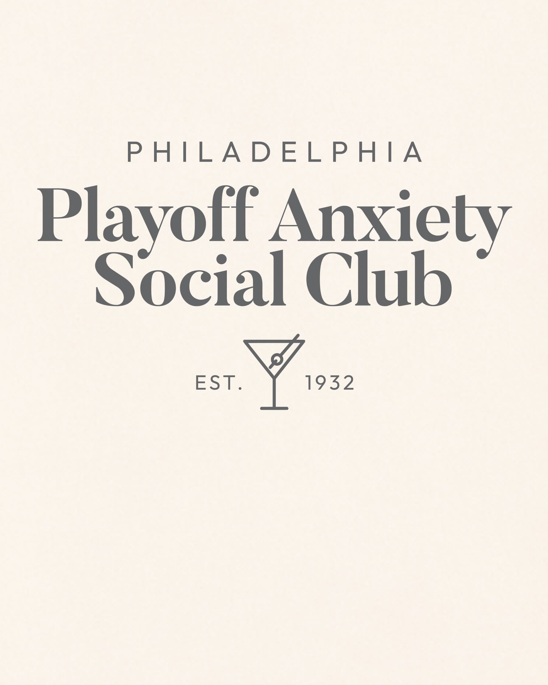 Philly Playoff Anxiety Classy Vintage White Tee