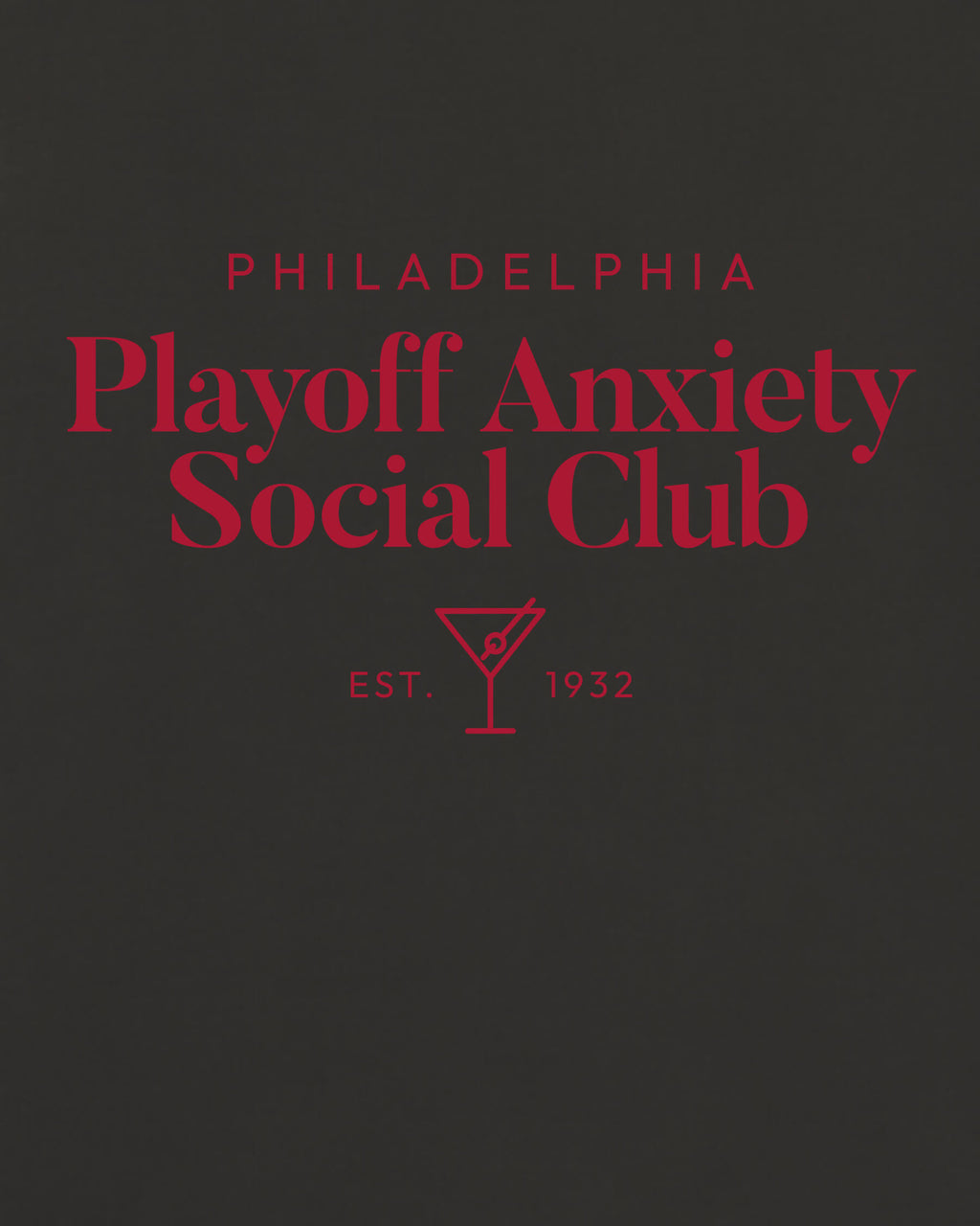 Philly Playoff Anxiety Classy Tee - Washed Black / Red - Zoom