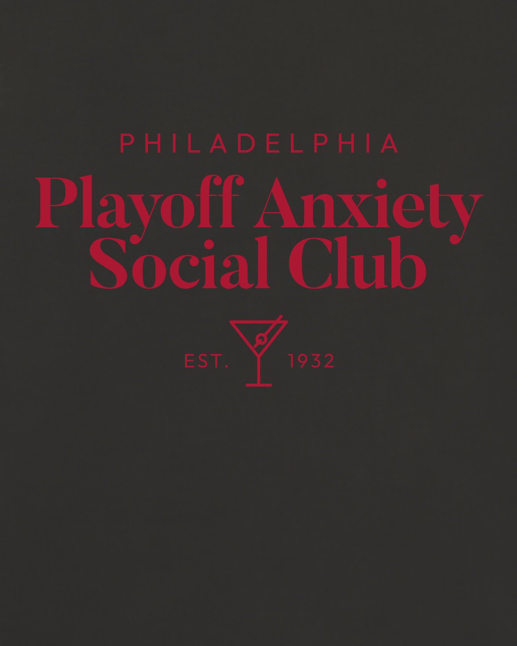 Philly Playoff Anxiety Classy Tee - Washed Black / Red - Zoom