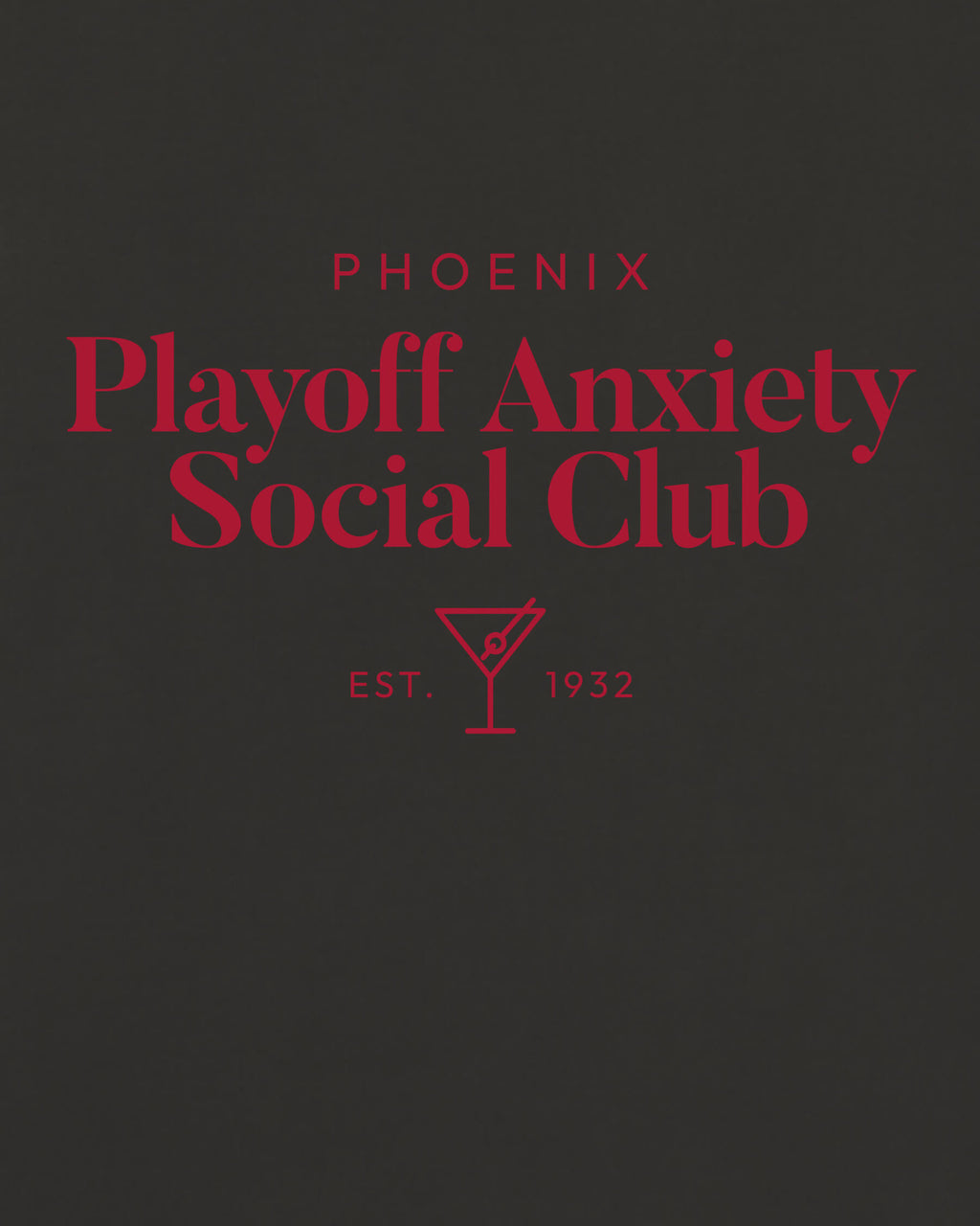 PHX Playoff Anxiety Classy Black Tee