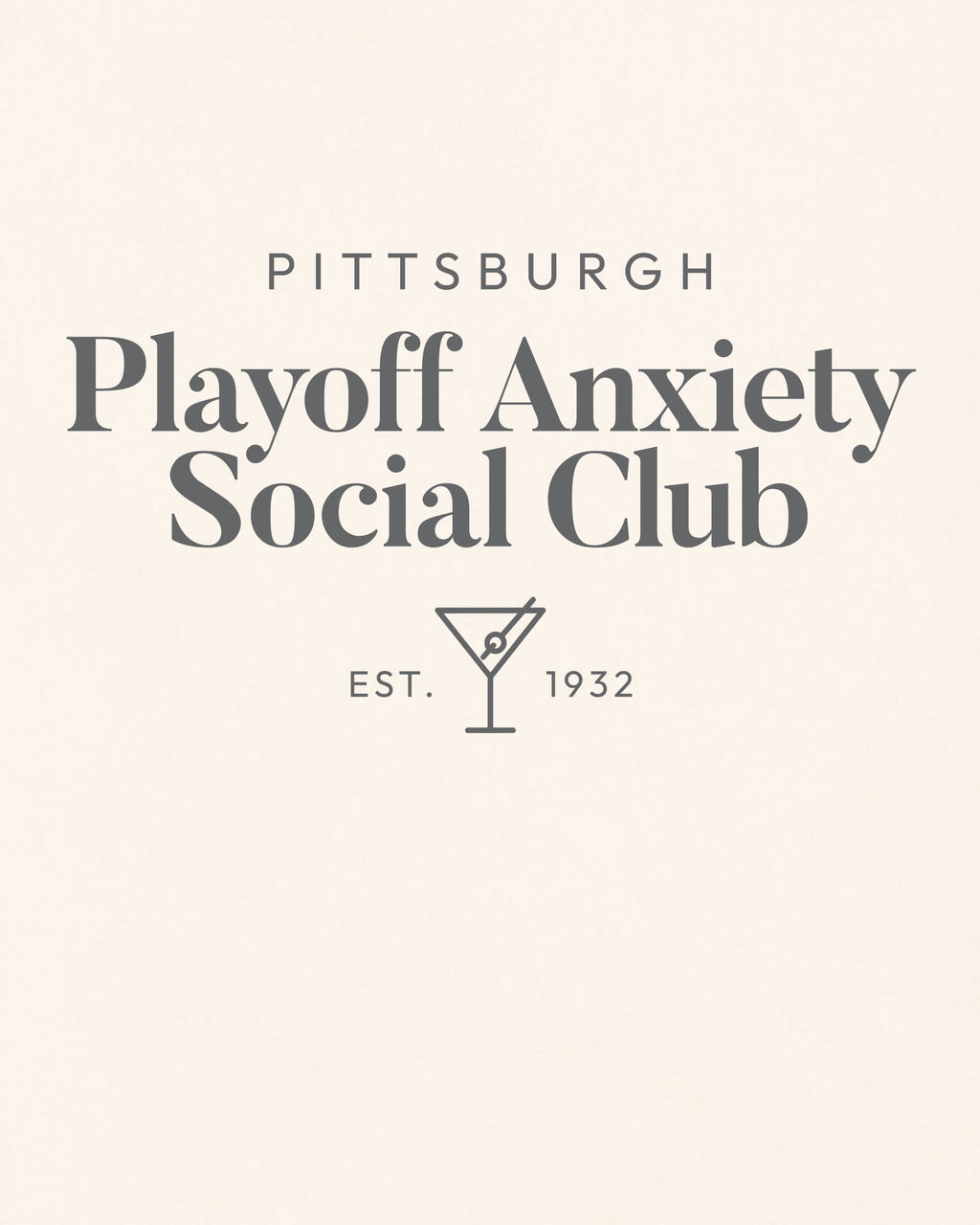 PGH Playoff Anxiety Classy Vintage White Tee
